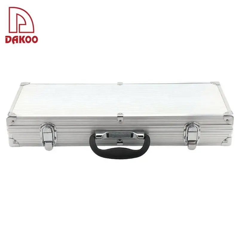 Yangjiang Factory Rose Wood Handle 4Pcs BBQ Tools Set Grill Set Barbecue Accessory With Aluminum Case