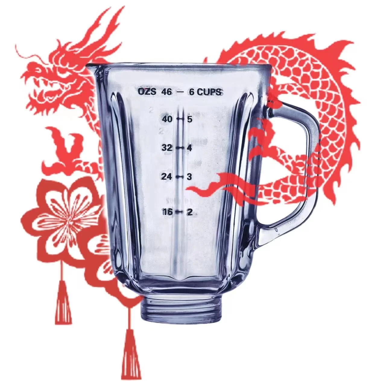 Factory glass blender spare parts supplier Sanyo classic glass blender AG14 accesorios para licuadors 52oz glass Blender jar