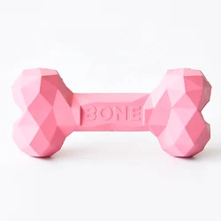 Upgraded Durable Silicone Pet Dog Chew Bone Toy for Aggressive Chewers