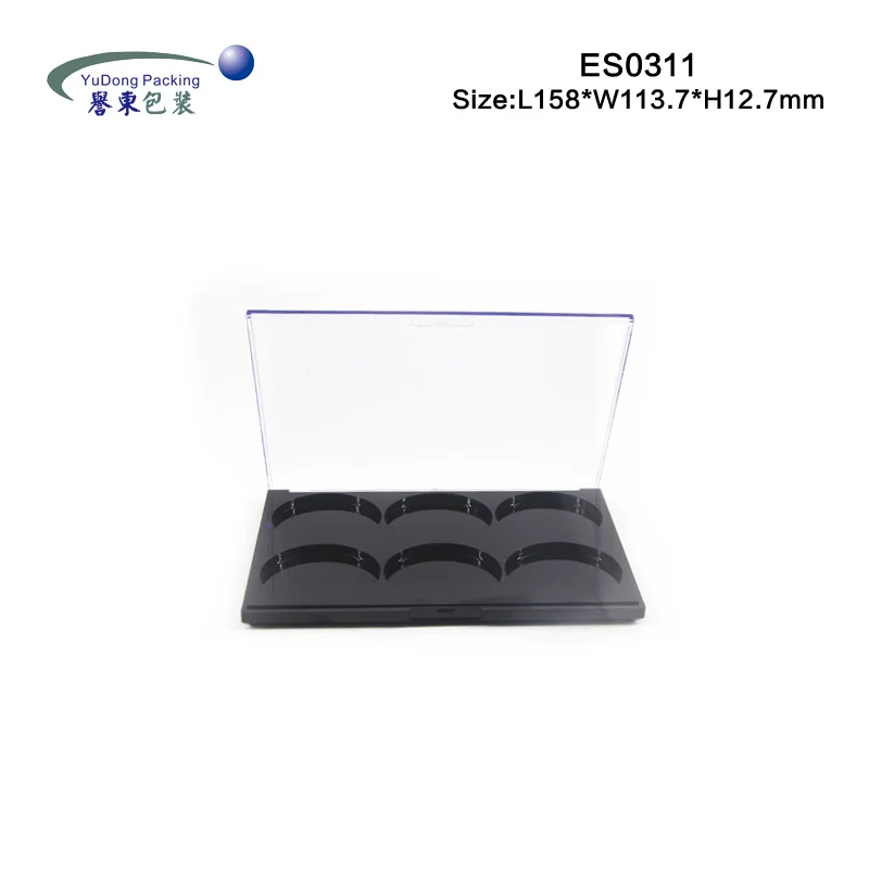 2021 refillable makeup palette with mirror empty multi colored plastic eyeshadow container compact case