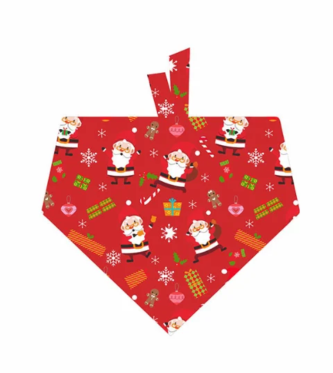 Colorful Dogs Clothes and Accessories for Merry Christmas with Dog Collar Bow Tie Dog Leash Poo Bag