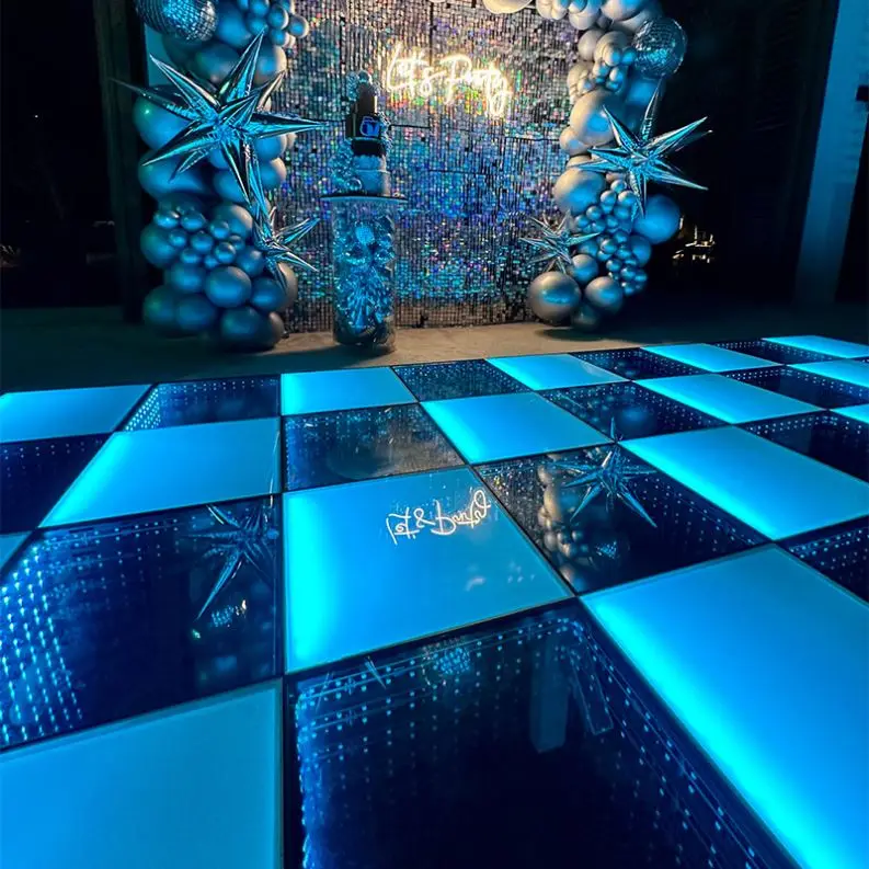 50x50 см RGB Ночной клуб Дискотека DJ напольный танец светодиодные прожекторы 3D время туннель сценического освещения DMX управление магнитное музыкальное оборудование