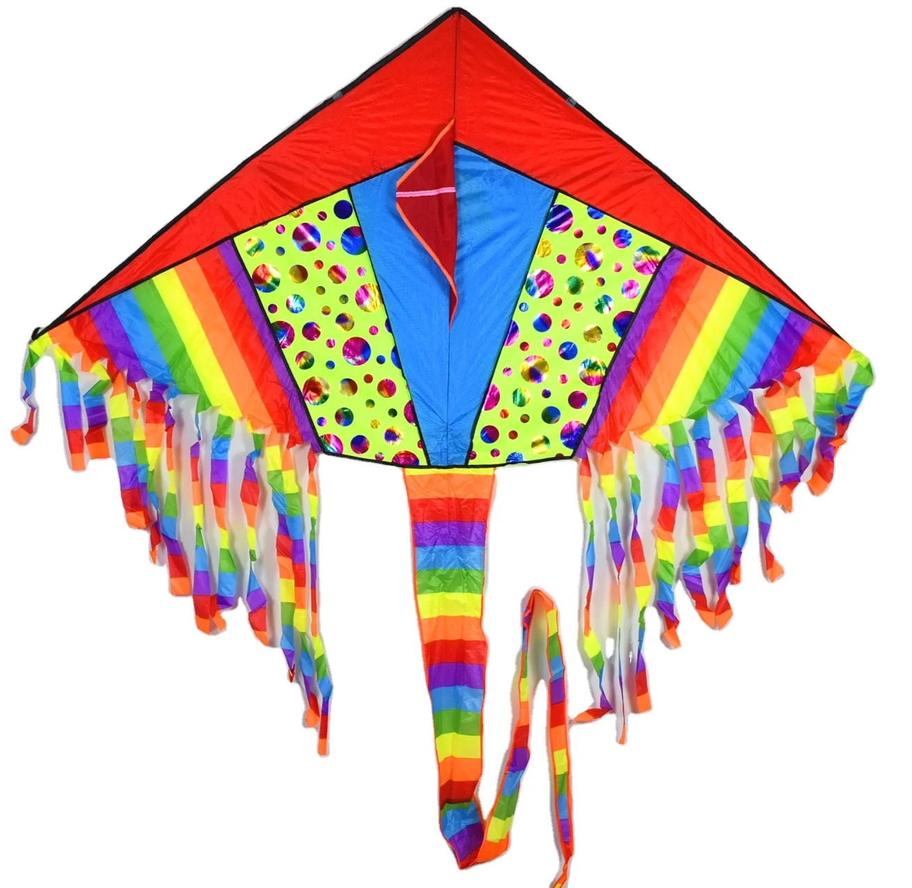 Custom wholesale new children s outdoor stunt flying toy multi-tail Rainbow Kite