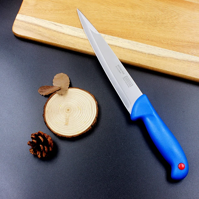 New Arrival Stainless Steel Filleting Knife Double Edged Blade with Plastic Handle Fish Fillet Knife