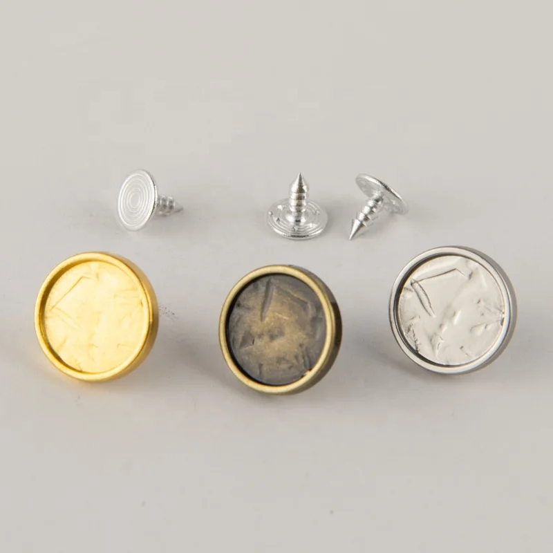 Quality 17mm Anti Brass Color Zinc Alloy Metallic Jean Shank Button For Denim