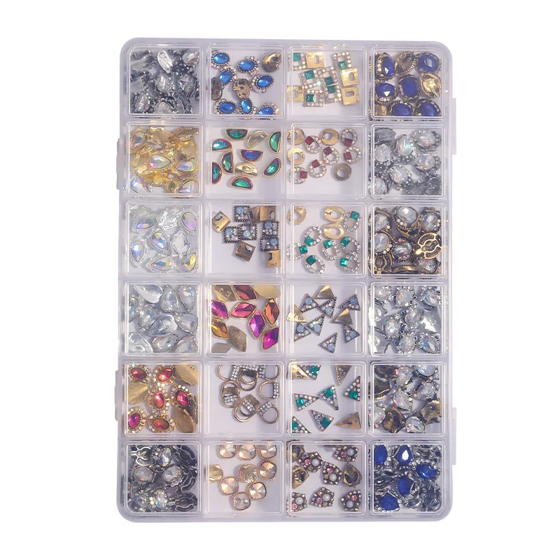 SP0325-5 Brand  Metal Alloy Logo Nail Art Rhinestone Charms 3D Nail Art Jewelry Decoration Accessories for Nails