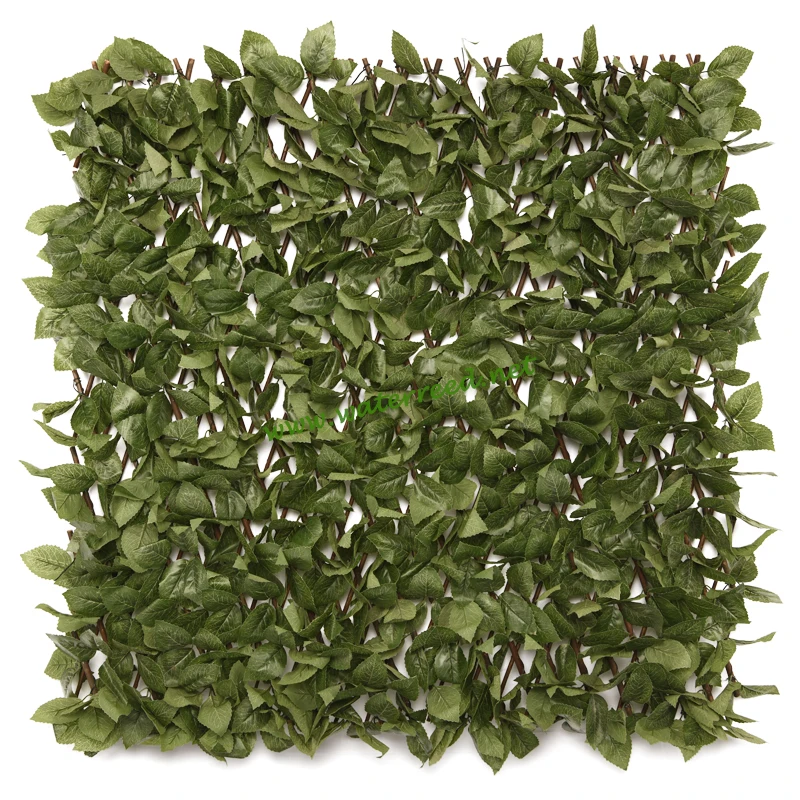 Simulated green willow trellis with leaves
