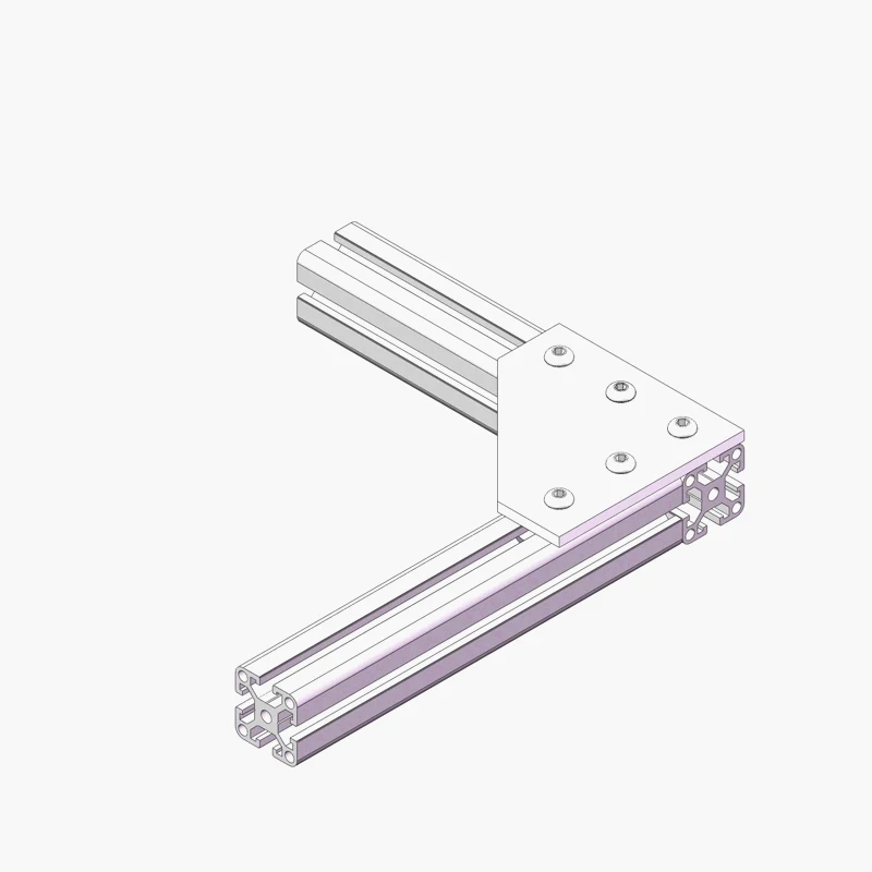 china manufacturer 6061 5 hole L shape 90 degree aluminum joining plate 3030 machine connecting part industrial fasteners 30*30