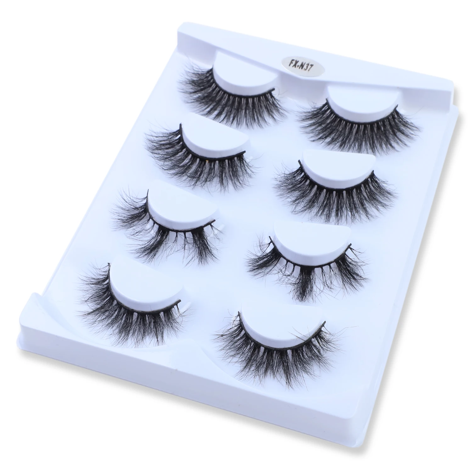 4 пары шелковых ресниц Lymee beauty пушистые ресницы из искусственной норки прозрачная лента накладные
