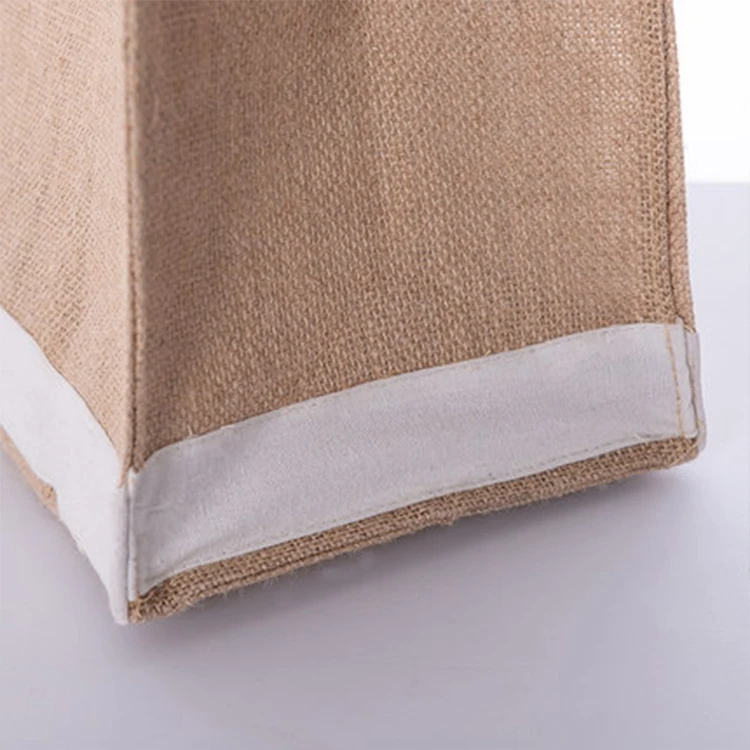 Logo Printed Tote Eco Friendly Recycled Shopping Jute Bags with Logo Promotional High Quality Low Price Customized Handled