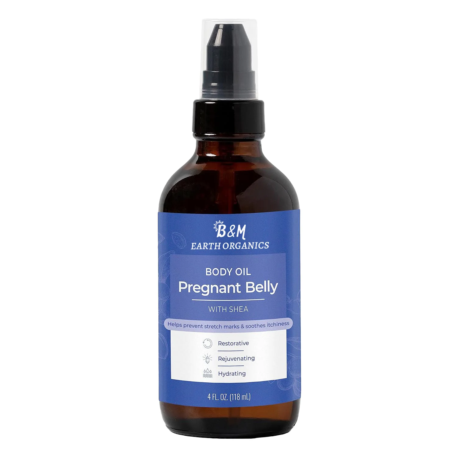 Pregnant Belly Body Oil with Shea Soothes Tight Itchy Feeling Skin Conditions and Nourishes