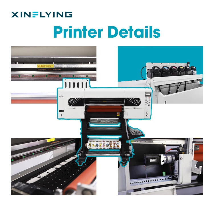 XinFlying high-accuracy dtf printer uv printing pattern 60cm roll to roll dtf uv printer i3200