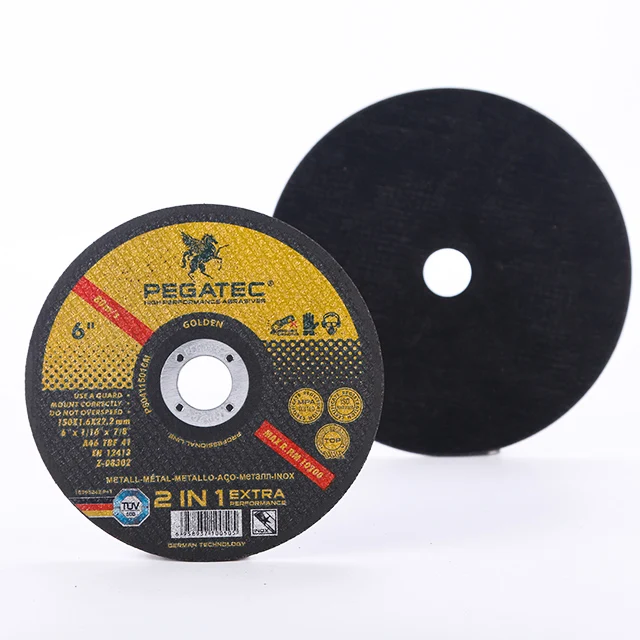 PEGATEC Certificated Sharp Durable 6 Inch 150x1.6x22.2mm Power Diamond Horse Cutting Wheels Cutting Disc