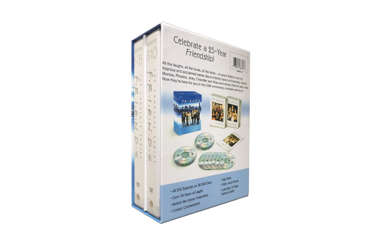 Friends Season 1-10 The Complete Series  32 DVD Discs Factory Wholesale DVD Movies TV Series Cartoon Region 1/Region 2 DVD