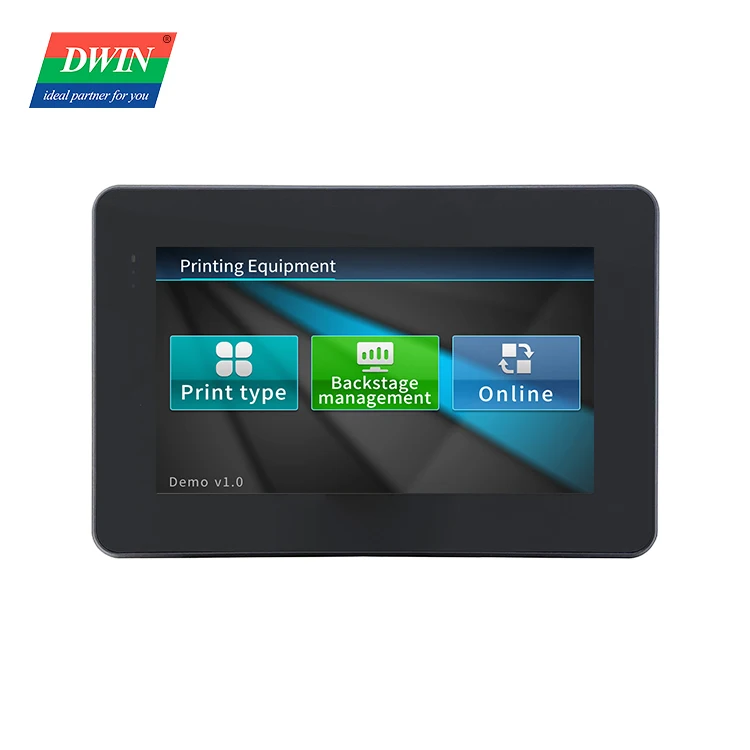 DWIN 10,1 дюймов 1024*600 ips tft ЖК-модуль водонепроницаемый ЖК-дисплей сенсорный экран с крышкой RS232 RS485 modbus
