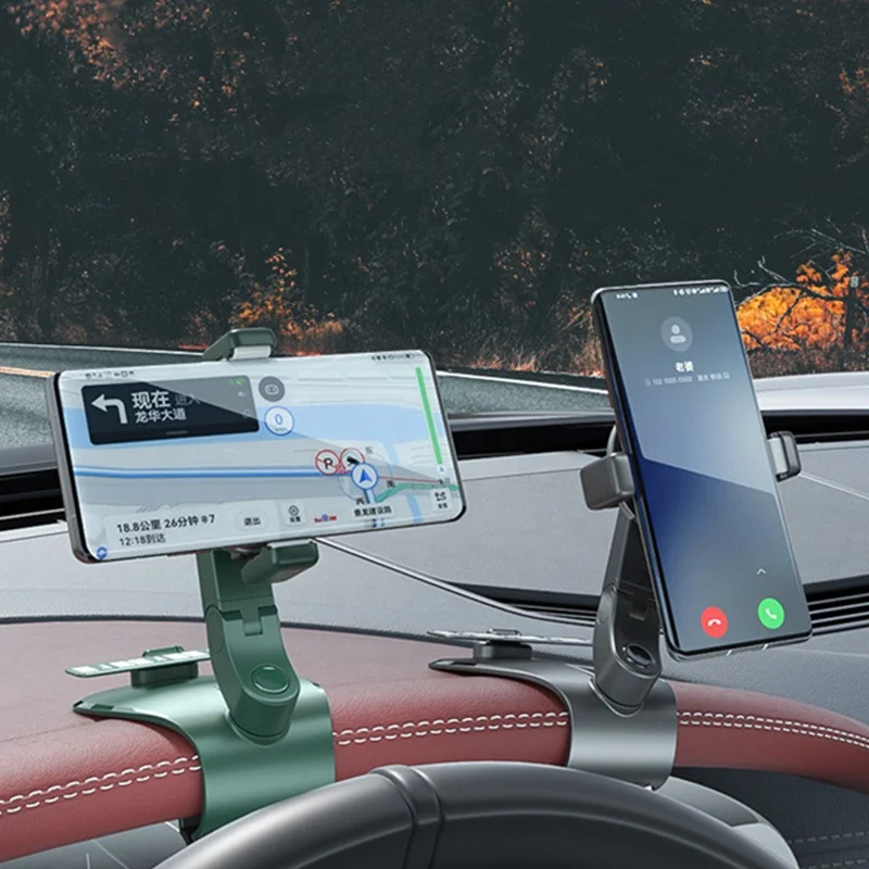1200 degrees rotatable unique car phone holders automatic roller console AR navigation stand with number plate for xiaomi su7