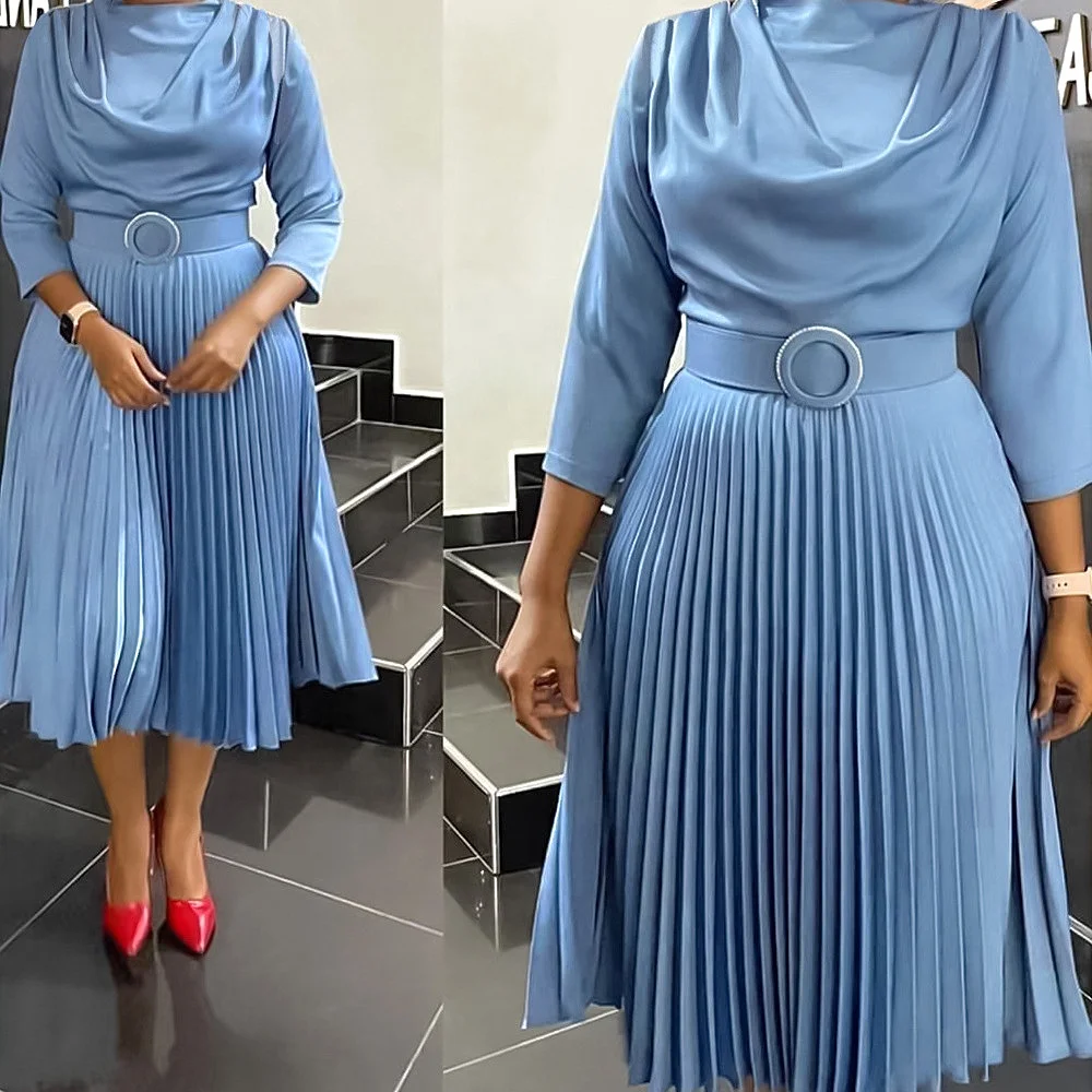 Elegant African Dresses Africa Clothing Office Lady Party Slim Dress Dashiki Ankara Outfits Robe for Women Spring Summer Full