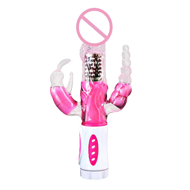 
Bunny Triple Pleasure Rabbit Vibrator G Spot Clitoris Stimulator Anal Plug Rotation Dildo Vibrator 