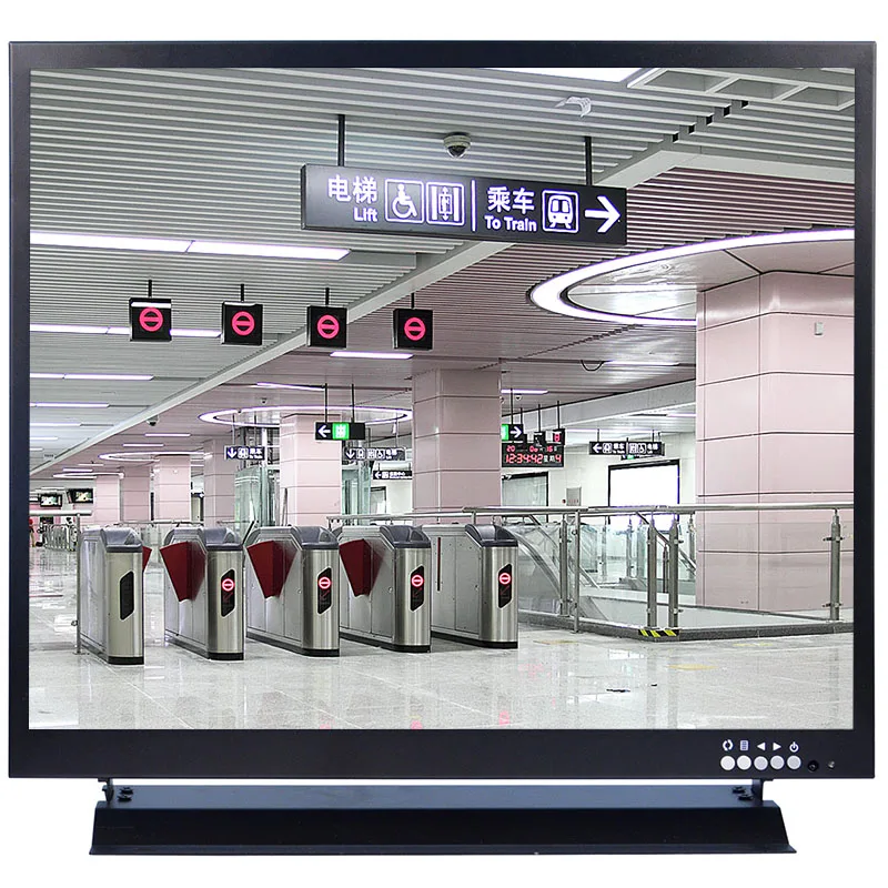 
15 17 19 Industrial Metal Shell CCTV LED Monitor Square Wall Mount CCTV Monitors 15 Inch For Supermarket Security System 