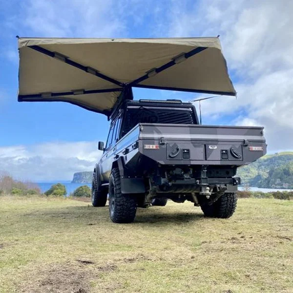 Customized Retractable Camping 270 Degree Car Roof Freestand Foxing Awning