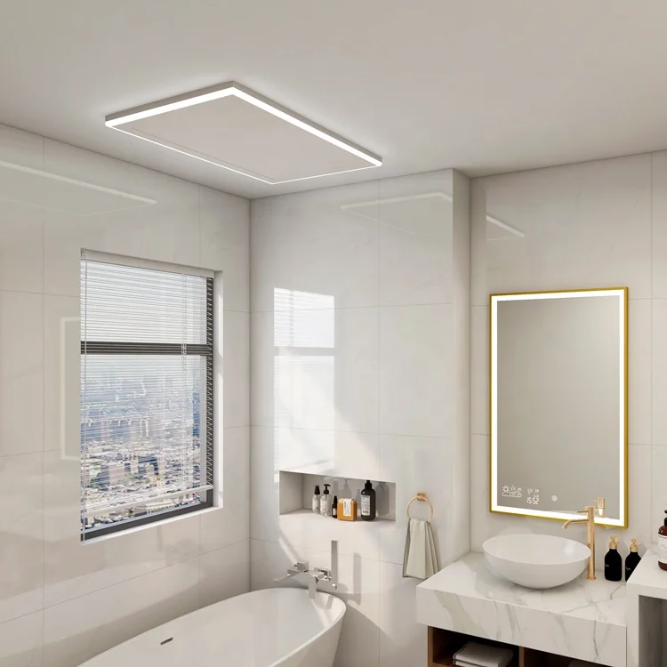 Byecold Flat Panel Warmer Infrared Ceiling Panel Heaters with LED Light