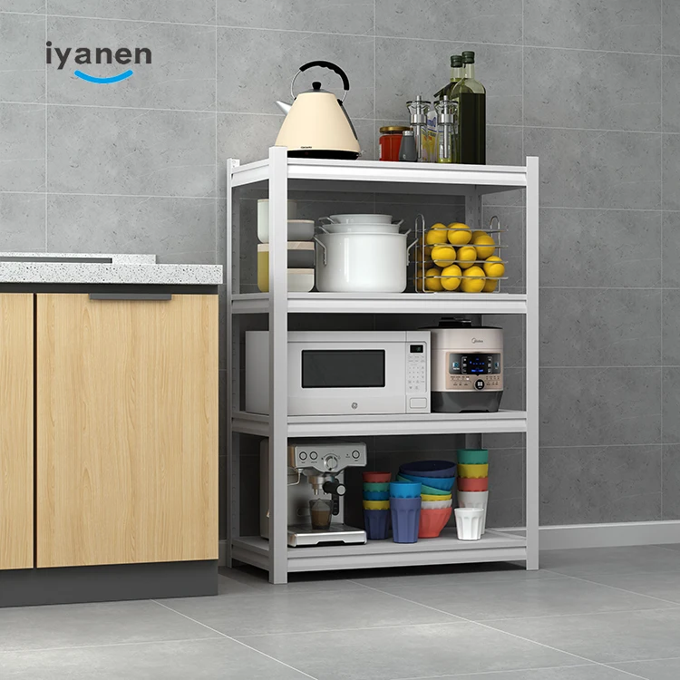 Iron 4 layer rack classification and standing type installation home kitchen bedroom iron metal display rack storage shelf