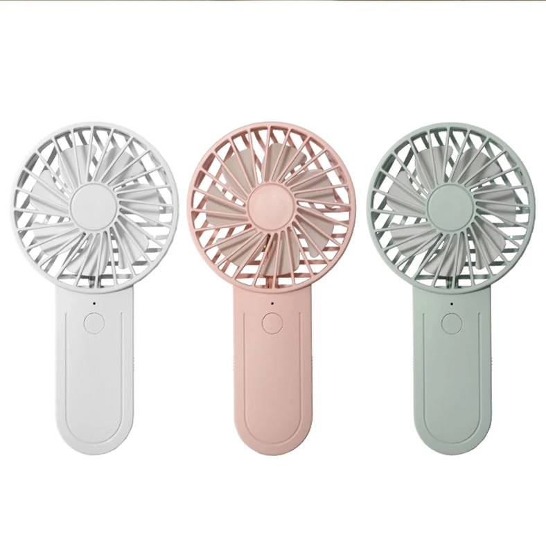 mini cooling rechargeable handle fan 3 Silent Gears  Strong Wind Personal Air Cooler Portable Fans USB handheld fan with hook