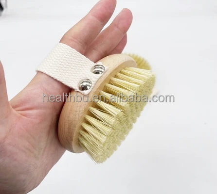 Manufacturers Wooden body brush vegan body brush bristle sisal massage brush wholesale
