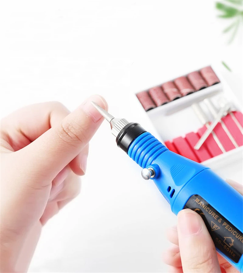 Power Electric Manicure Machine Pen Pedicure Nail File Nail Tools 6 bits Drill Nail Drill Machine Kit