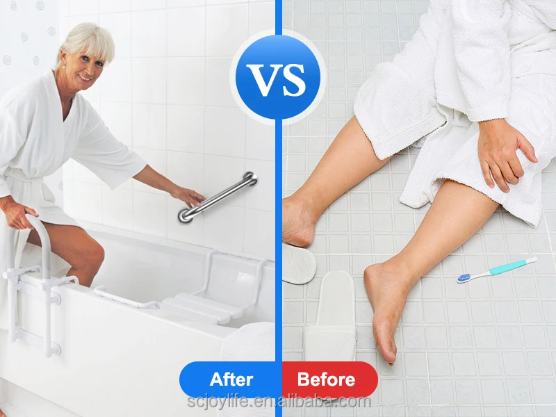 2 Pack Stainless Steel Shower Grab Bar Safety Handles for Bathroom Bench & Chair Door & Window Handle Type