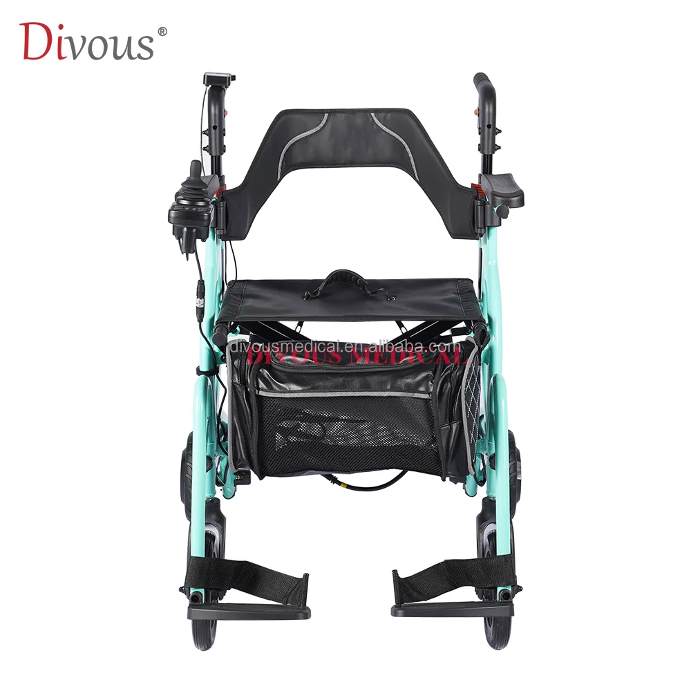 New Model Ultralight Portable Folding Power Wheelchair As Walker Seniors Stroller Electric Disabled Chair