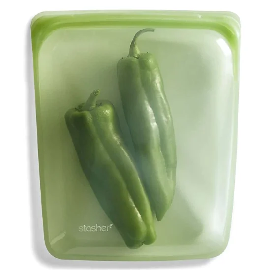 Food Grade Zipper Frozen Vegetable Bag Reusable Silicone Food Storage Packaging Bags