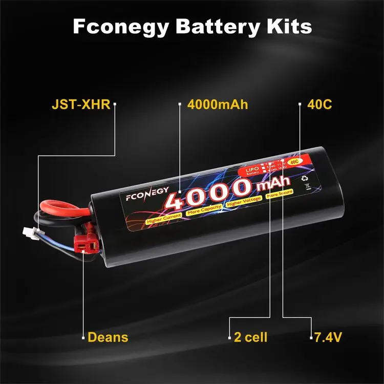 Лидер продаж перезаряжаемый литий-ионный аккумулятор Airsoft с высокой скоростью 7 4 В 50C 4000 мАч