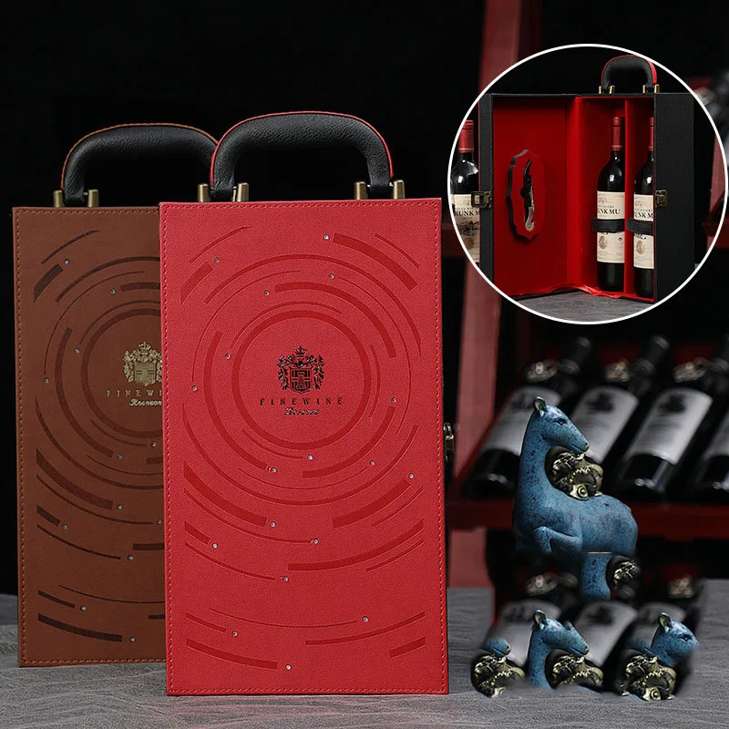 Кожаная винная коробка с аксессуарами, высококачественный винный Футляр ручной работы для свадьбы, годовщины, путешествий, BYOB, ресторана, вечеринки