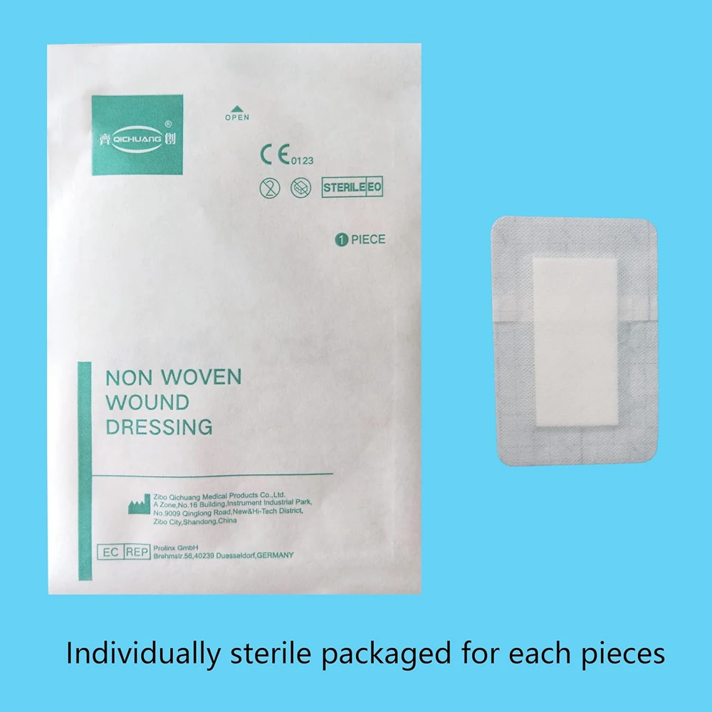 9*25cm Adhesive Absorbent Wound Dressing For High Exduates Wound 10*25 Nonwoven Wound Dressing