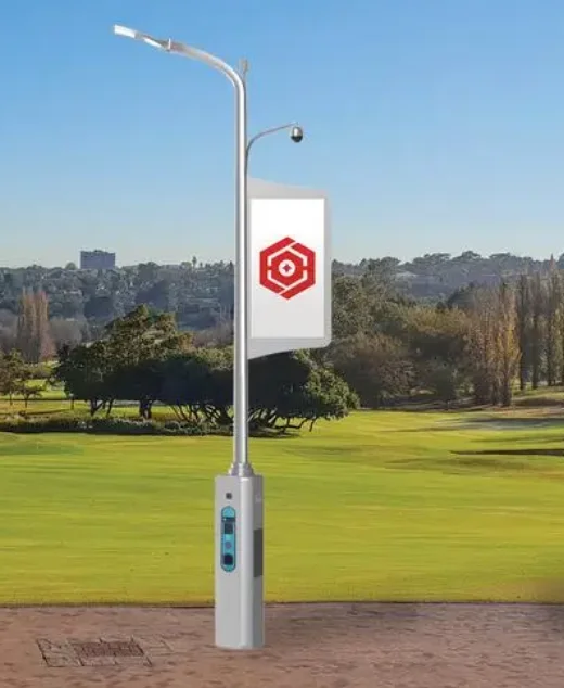 Light Pole With Cctv For Outdoor In Smart City Integrated Smart Poles Hot Point Base Station ADV Player