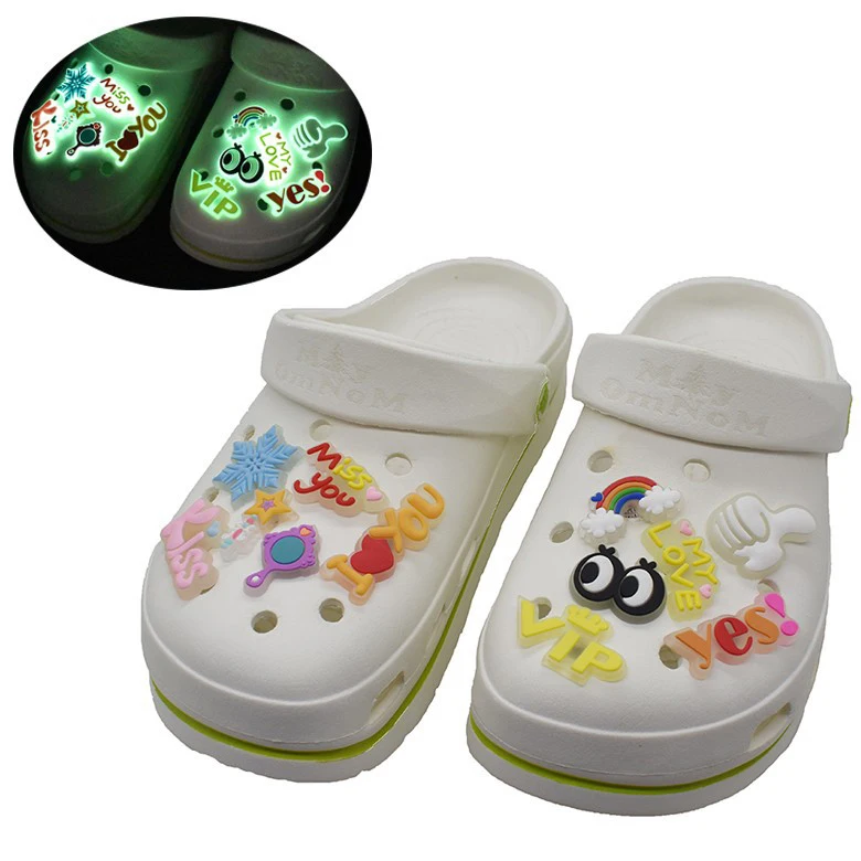 PVC Shoes Decoration Charms Shoe Accessories Heart for Kids