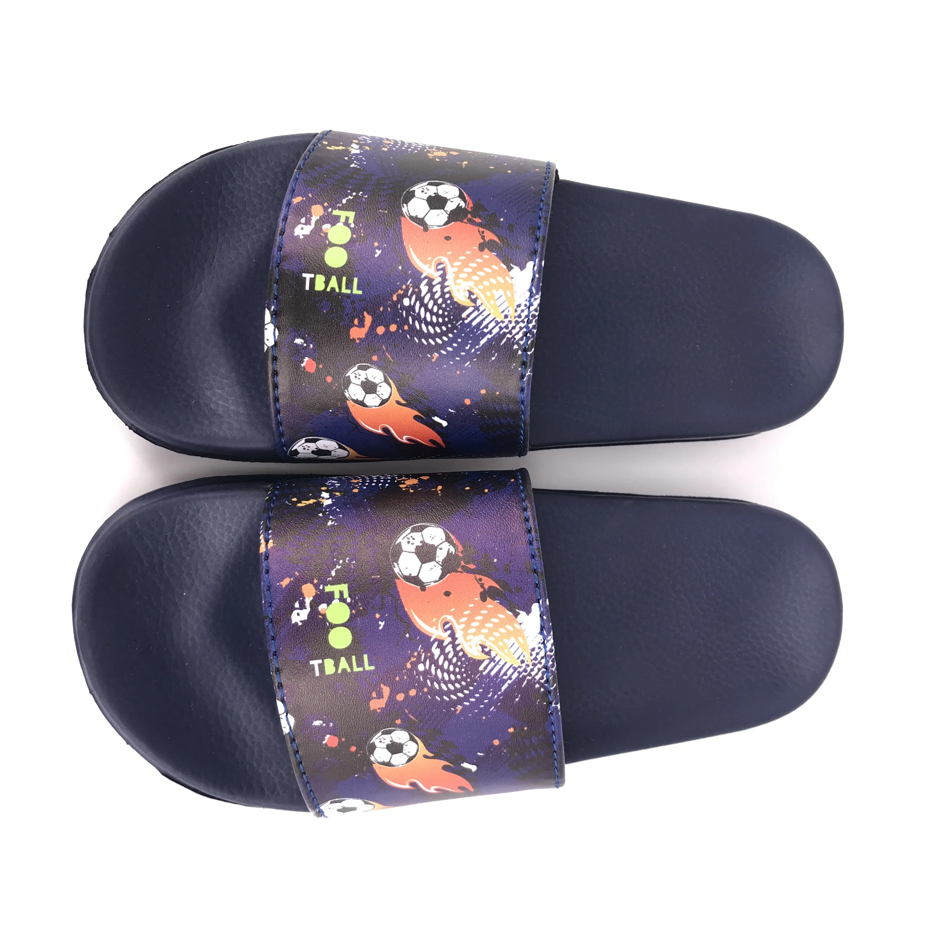 football  navy plain slippers for men  slides slipper
