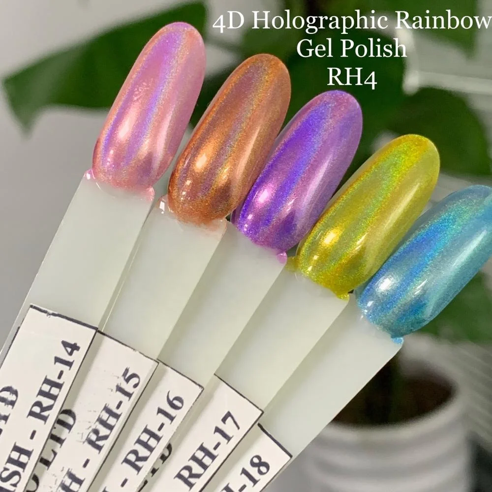 4D Holographic Rainbow gel polish OEM&ODM wholesale gel varnish gel lak for nail art nail painting