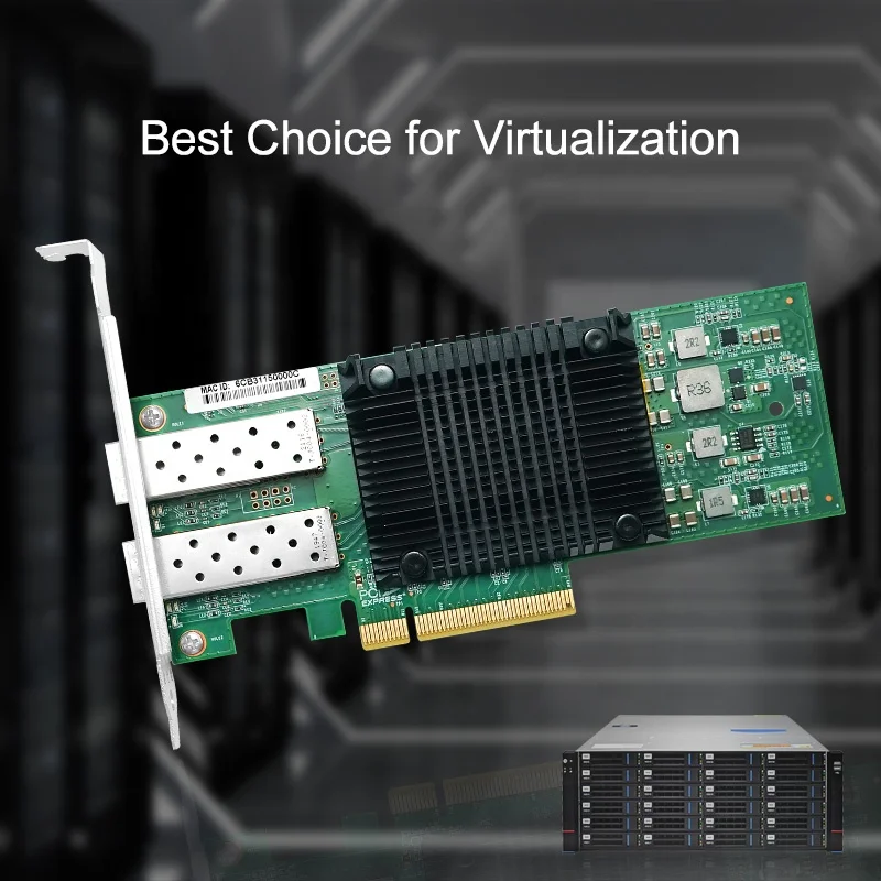 LRES1021PF-2SFP28 lrlink волокна intel e810 сетевая карта 2 порта PCIe v4.0x8 Ethernet сетевой адаптер