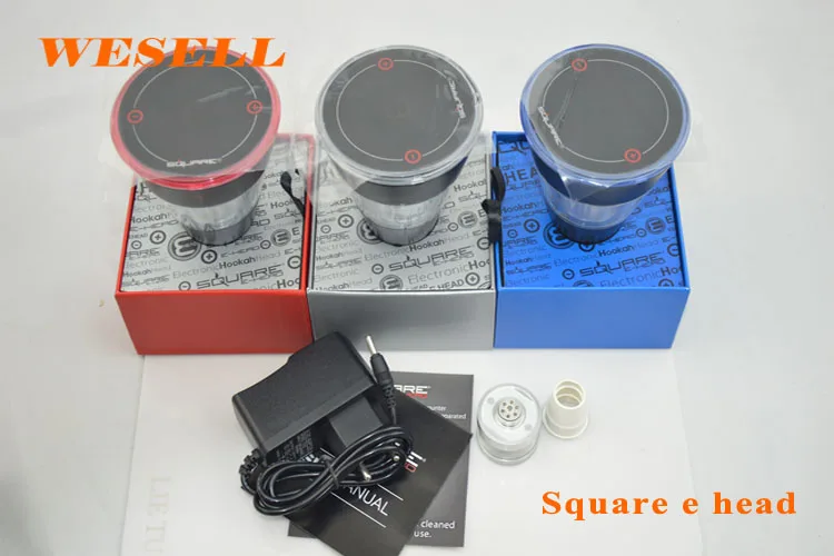 2019 new inventions 2500mah e head hookah, e hookah head, square e head