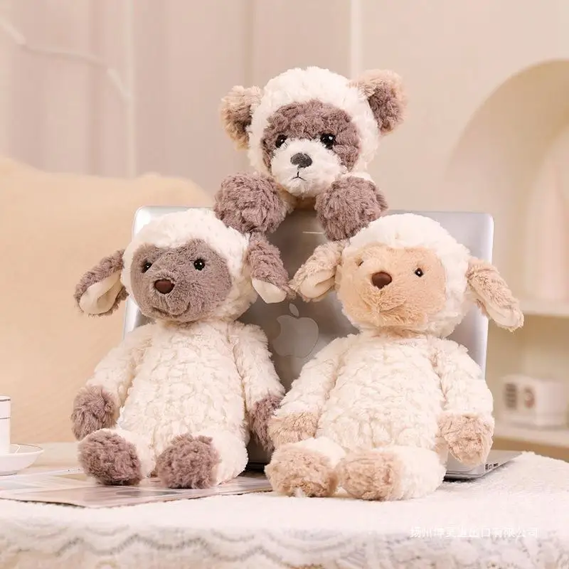 Wholesale Stuffed Animal Kid Toy Fluffy stuffed toys plush sitting lamb Huggable Baby Plushies Teddy bear Soft Toy