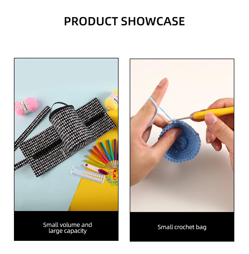 Multi-Function PVC Bucket Bag for Home Storage Crochet Tool & Yarn Storage Measuring Tape Roll Modern Design Living Room Travel