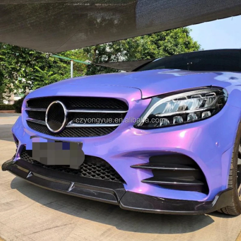 Front Spoiler Front Bumper Lip Front Lip for Mercedes BenZ C Class W205 2015-2018