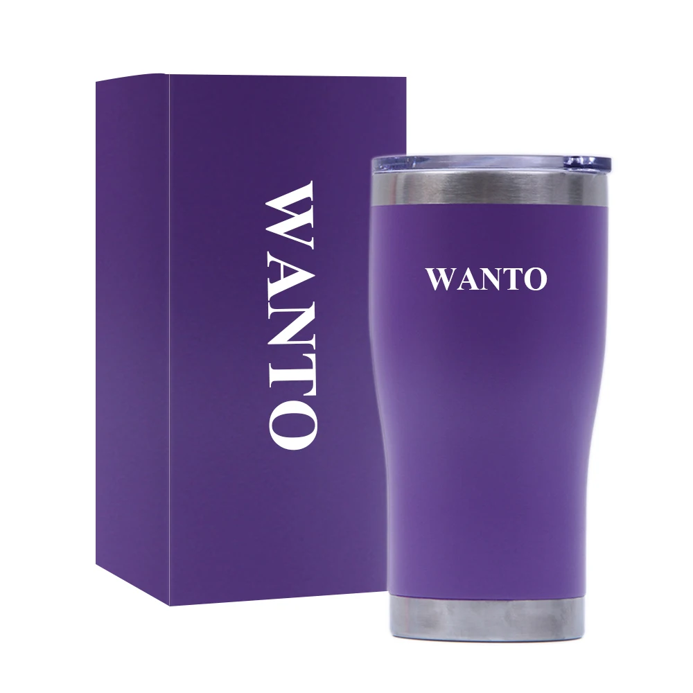 Wanto 12oz 20oz 30oz 40oz Wholesale Best Selling Stainless Steel Double Wall Tumbler Cup Manufacturer With Sliding Lid