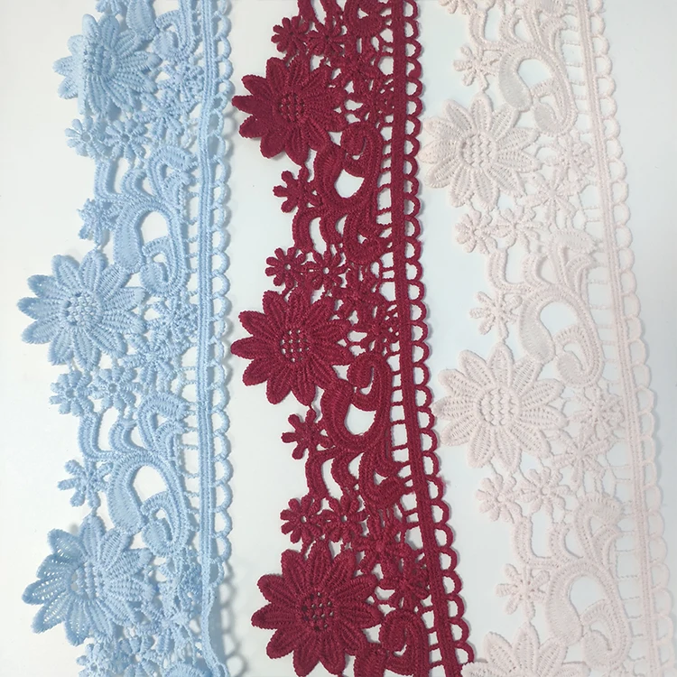 Hot Sale wholesale water soluble lace 8cm clothing accessories skirt elastic lace