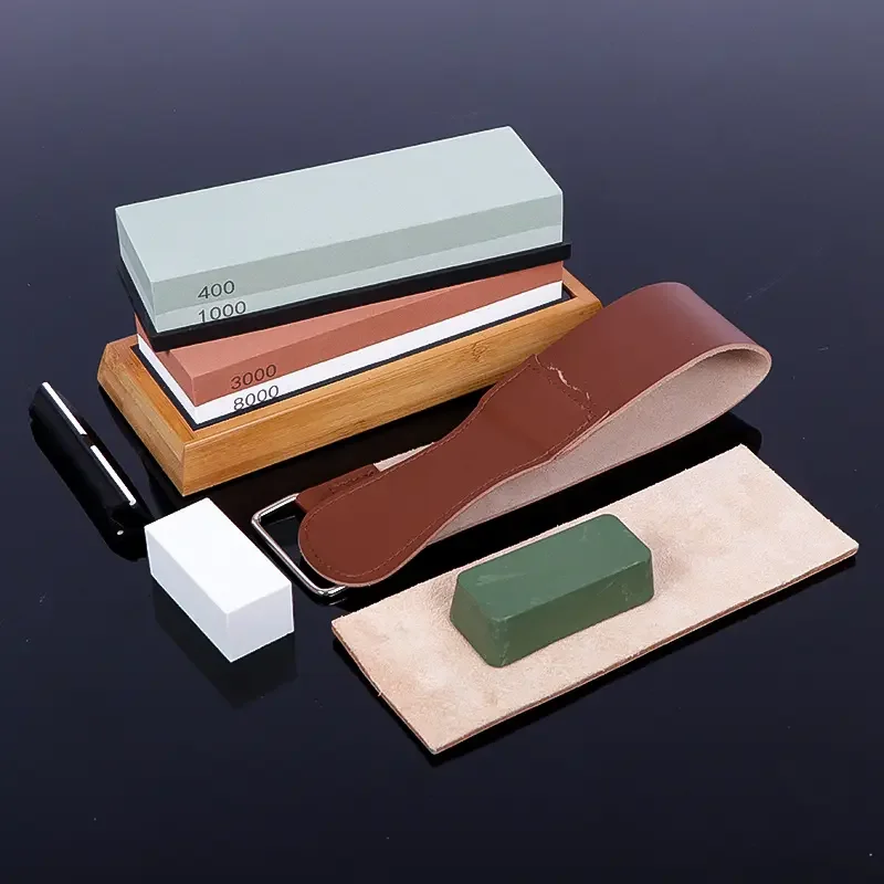A stone set of knife sharping stone set of Whetstone 400/1000 3000/8000 Whetstone Knife Sharpener