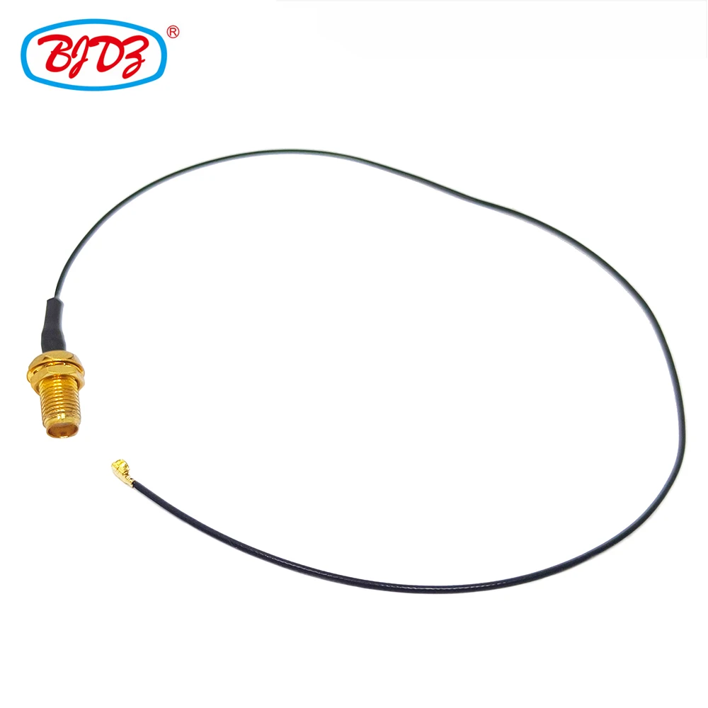 Factory supply SMA female bulkhead mounting to IPEX IPX UFL U.FL with 1.13 mm rf Pigtail extension antenna cable assembly