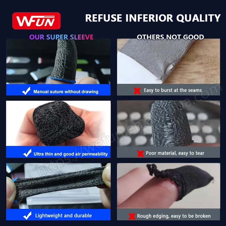 Anti-Sweat Breathable Silver fiber Mobile Gaming Finger Sleeve Flexible Wasp Feelers 5 Beehive for Flydigi game controller