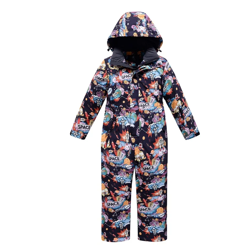 Factory snow suit outdoor one piece clothing winter boys and girls thickened fabric for famous brand jet ski wear ring